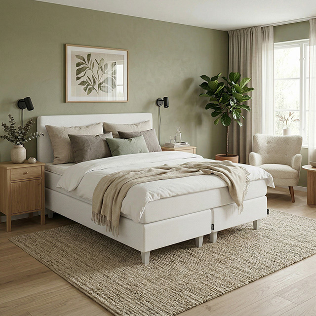 Juurikivi Pocket jenkkisänky 160/180 miljöökuva, Astra 8 Cream